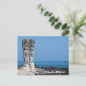 Tiki Greetings, Vluchtelingplaats, Big Island Hawa Briefkaart (Staand voorkant)