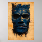 Tiki Guardian Mask - Polynesische Spirituele symbo Poster (Voorkant)