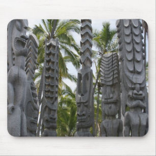 Tiki Guardians at Place of Refuge - Mousepad Muismat