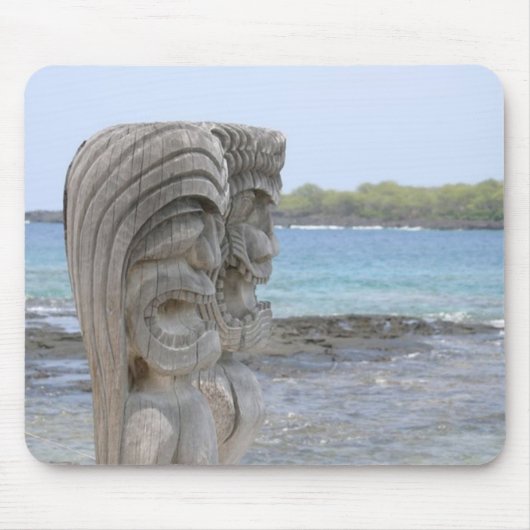 Tiki Guardians in Kona, Hawaii - Mousepad Muismat (Voorkant)