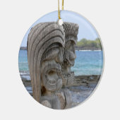 Tiki Guardians in Kona, Hawaii - Ornament (Links)