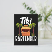 Tiki Hawaii Bartender Funny Tahitian Drink Mixer Briefkaart (Staand voorkant)