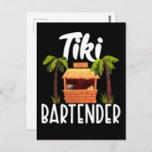 Tiki Hawaii Bartender Funny Tahitian Drink Mixer Briefkaart (Voorkant / Achterkant)