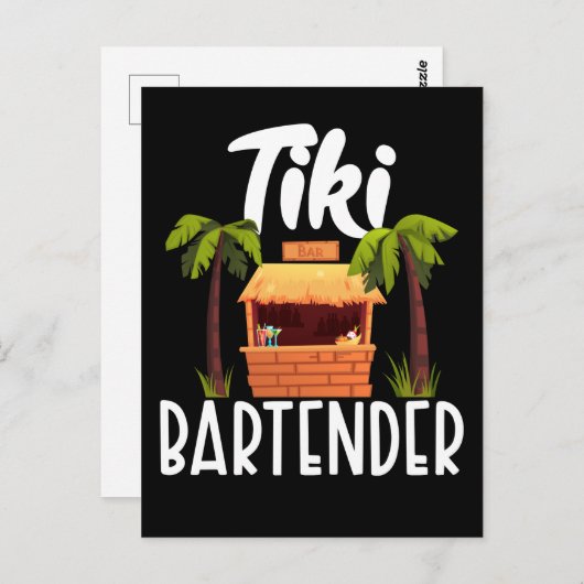 Tiki Hawaii Bartender Funny Tahitian Drink Mixer Briefkaart (Voorkant / Achterkant)