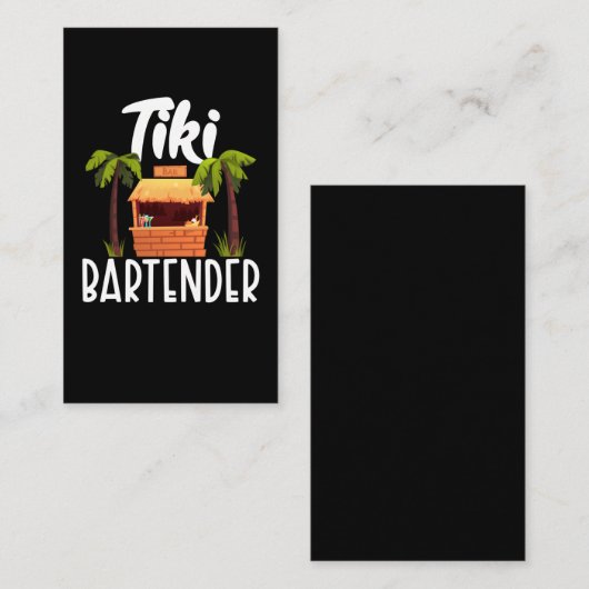 Tiki Hawaii Bartender Funny Tahitian Drink Mixer Visitekaartje (Voorkant / Achterkant)