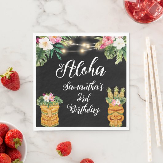 Tiki Hawaiian Aloha Tropische Verjaardag Luau Part Servet (Insitu)