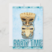 Tiki Hawaiian Luau Birthday Party Kaart (Voorkant)