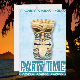 Tiki Hawaiian Luau Birthday Party Kaart