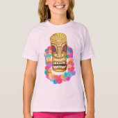 Tiki Head Hawaiian Lei T-shirt (Voorkant)