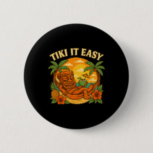 Tiki Het Leuke Grappige Hawaiaanse Shirt Retro Lua Ronde Button 5,7 Cm
