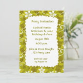 Tiki Hibiscus Uitnodiging (Staand voorkant)