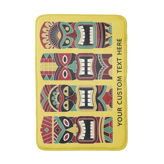 Tiki Hiermee geeft u aangepaste tekst en kleurbadm Badmat (Voorkant Verticaal)