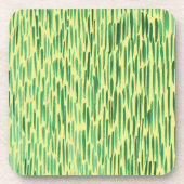 Tiki Hut Bamboo Pattern Oerwoud Vibe Green Stripes Bier Onderzetter (Voorkant)
