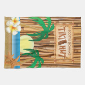 Tiki Hut Bamboo Stick Design Theedoek (Horizontaal)