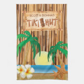 Tiki Hut Bamboo Stick Design Theedoek (Verticaal)