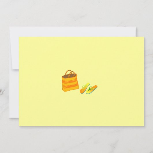 Tiki Hut Bar Cookout Beach Pool Party Sweet 16 Kaart (Achterkant)