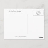 Tiki Hut en Palm Trees van het Zee Negril Jamaica Briefkaart (Achterkant)