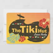 Tiki Hut Luau Party Invitation Kaart (Voorkant)