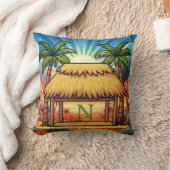 Tiki Hut Mongram Sunrise Persoonlijk Kussen (Deken)