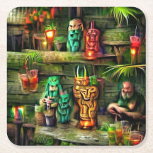Tiki Hut Onderzetter