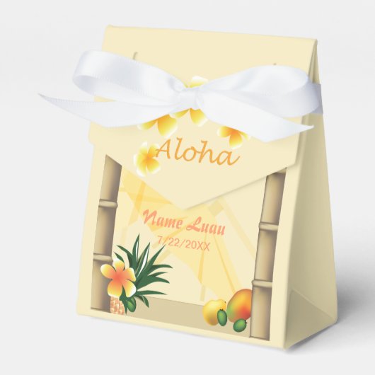 Tiki Hut Party Favor Box Bedankdoosjes (Voorkant Zijde)