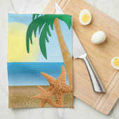 Tiki Hut Summer Design Theedoek (Quarter Fold)