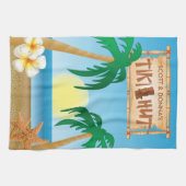 Tiki Hut Summer Design Theedoek (Horizontaal)