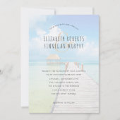 Tiki Hut Tropical Paradise Wedding Invitation Kaart (Voorkant)
