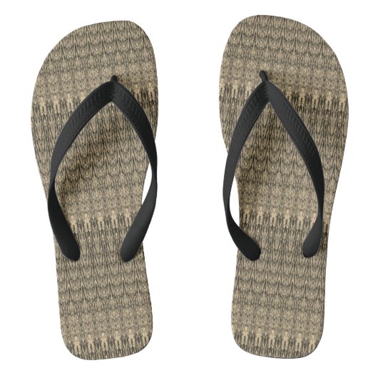 Tiki Hut Zomer Bruine Teenslippers Flip Flops (Voetbed)