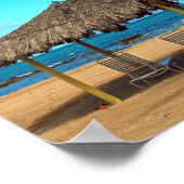 Tiki Huts op het strand Poster (Hoek)