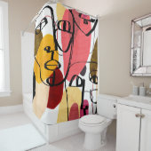 Tiki Idols Palm:  design Douchegordijn (In situ)