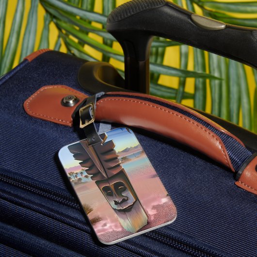 Tiki-illusies Bagagelabel (Voorkant Insitu 1)