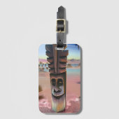 Tiki-illusies Bagagelabel (Voorkant (verticaal))