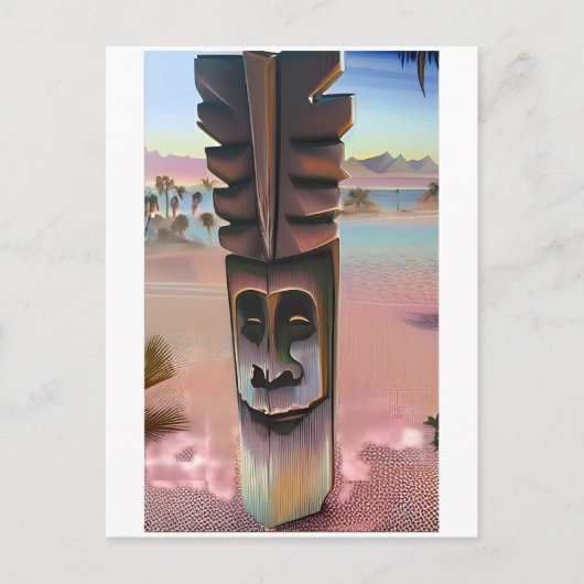 Tiki Illusies Briefkaart (Voorkant)