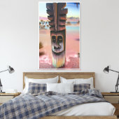 Tiki-illusies Canvas Afdruk (Insitu (Slaapkamer))