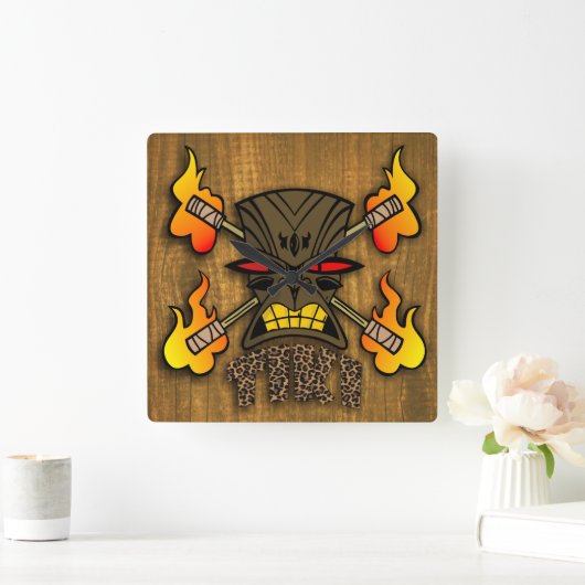 Tiki Kcustom Vierkante Klok (Huis)