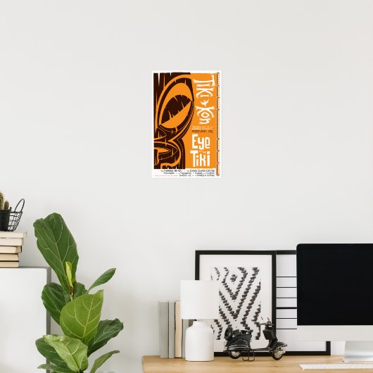 Tiki Kon: Oog van het Poster van Tiki (gesloten oo (Thuiskantoor)