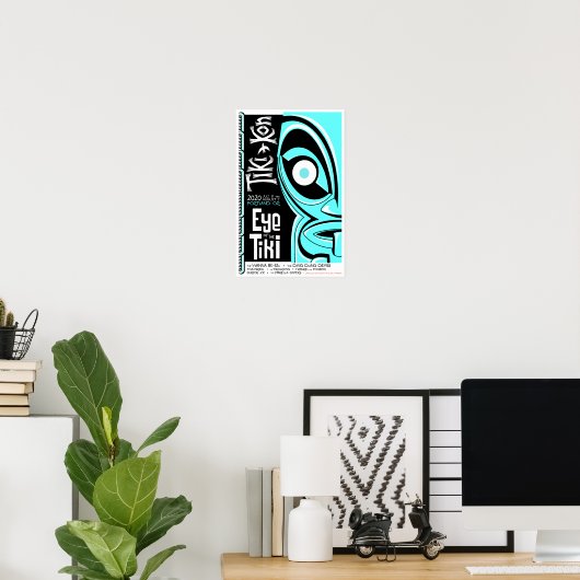 Tiki Kon: Oog van het Poster van Tiki (open oog) (Thuiskantoor)