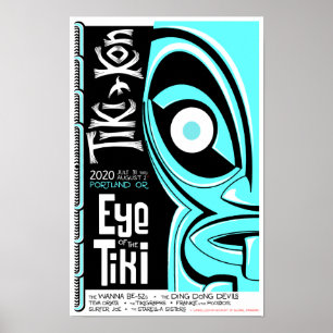 Tiki Kon: Oog van het Poster van Tiki (open oog)