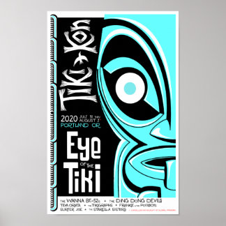 Tiki Kon: Oog van het Poster van Tiki (open oog)