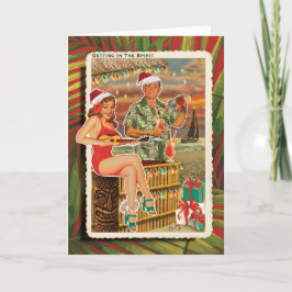 Tiki Koppel Tropisch Strand Kerst Kaarten
