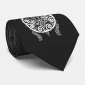 Tiki krijger schildpad tatoeage stropdas (Opgerold)