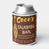 Tiki Kunst - Cocos Calabash Bar Blikjeskoeler (Blikje Voorkant)