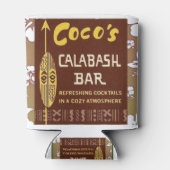 Tiki Kunst - Cocos Calabash Bar Blikjeskoeler (Achterkant)