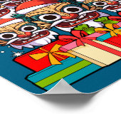 Tiki Le Luau Hawaiian Tiki Mask Christmas Tree Xma Poster (Hoek)