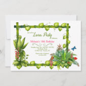 Tiki Lijst Birthday Party Kaart (Voorkant)