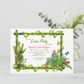 Tiki Lijst Birthday Party Kaart (Staand voorkant)