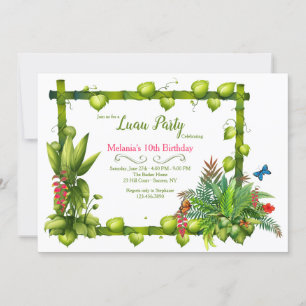 Tiki Lijst Birthday Party Kaart