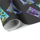 Tiki Love Neon Tiki Head Cadeaupapier (Rol Hoek)