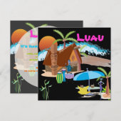 Tiki/Luau bij zonsondergang Kaart (Voorkant / Achterkant)